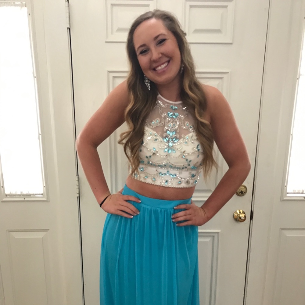 B. Darlin 2 piece prom dress